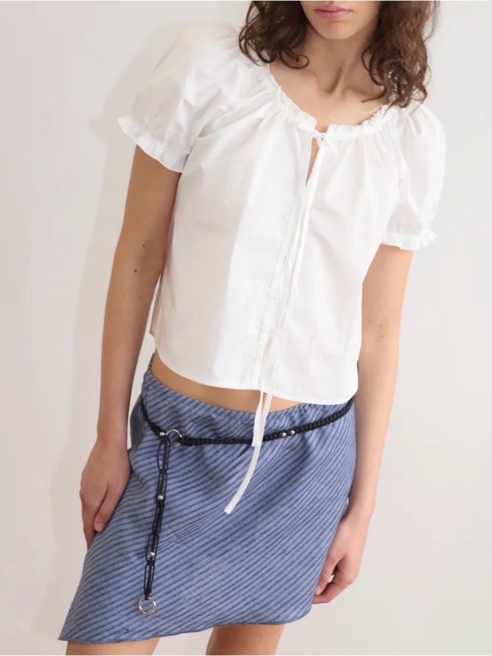 NWT Deiji Studios Close Cotton Shirt in White size M